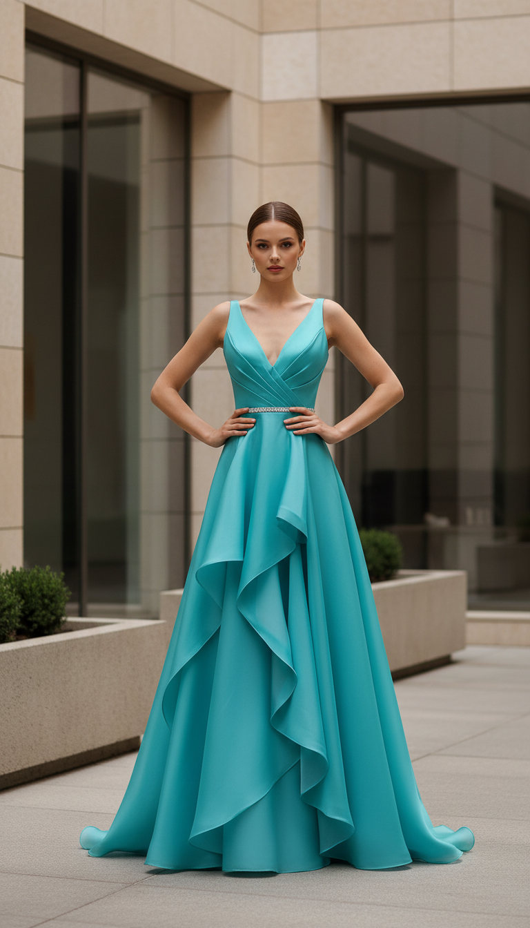 AI Teal Dress